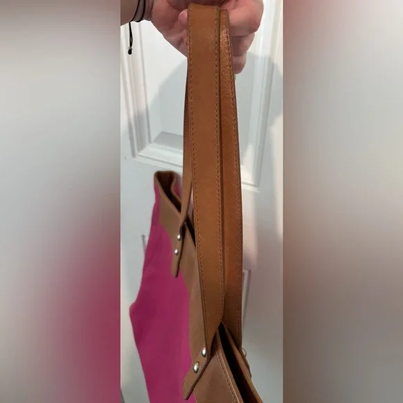 Fossil Women's Sydney Shopper Shoulder Tote Bag Purse Magenta Pink Fuschia EUC! - Picture 5 of 16